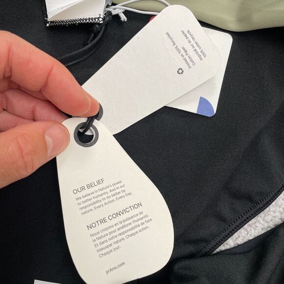 Prana Tulum Black Color Block Bikini Bottom Womens Large Multi Swimwear NWT New - Picture 7 of 10